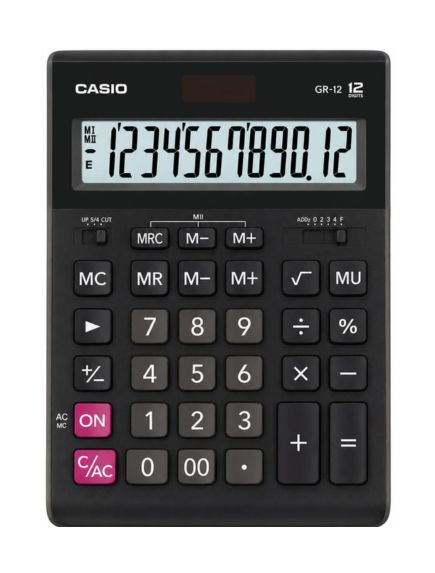 CASIO CALCULATOR/ GR-12-W-EP/Black